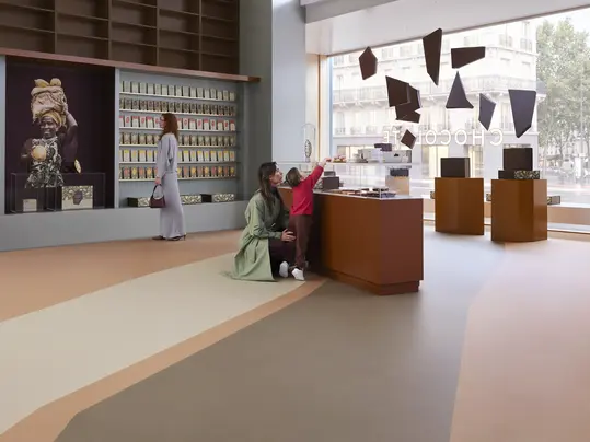 Marmoleum cocoa - chocolate shop